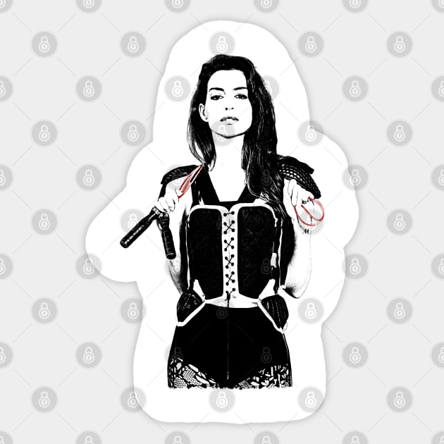 Anne Hathaway Sticker by Lowchoose